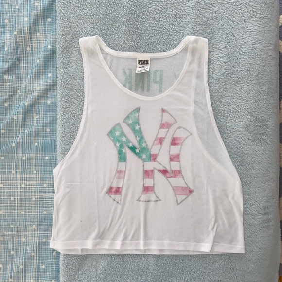 PINK Victoria's Secret Tops - PINK Victoria’s Secret New York Yankees Muscle Tee